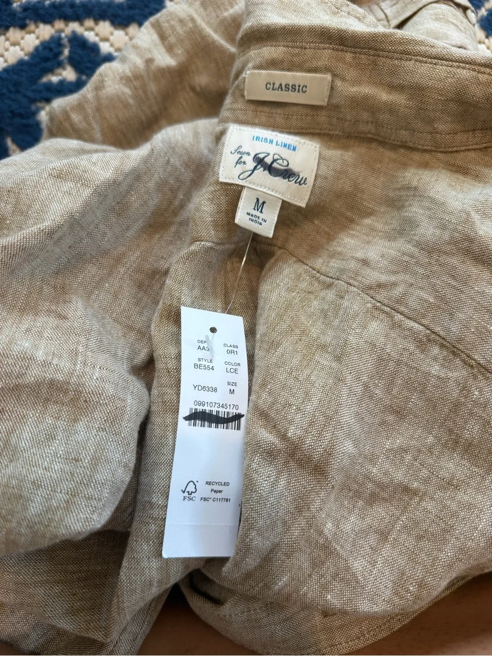New j crew linen shirt